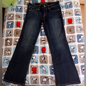 AMERICAN EAGLE OUTFITTERS dark blue 'favorite boyfriend' jeans, size 6